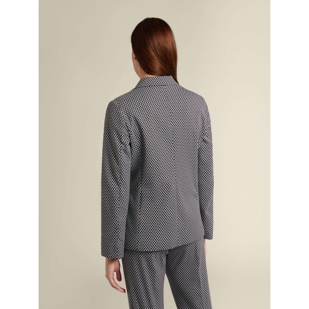 Elena Miro Black & White Geometric blazer. Single Breasted. Womens. Sz 10 - Picture 13 of 16